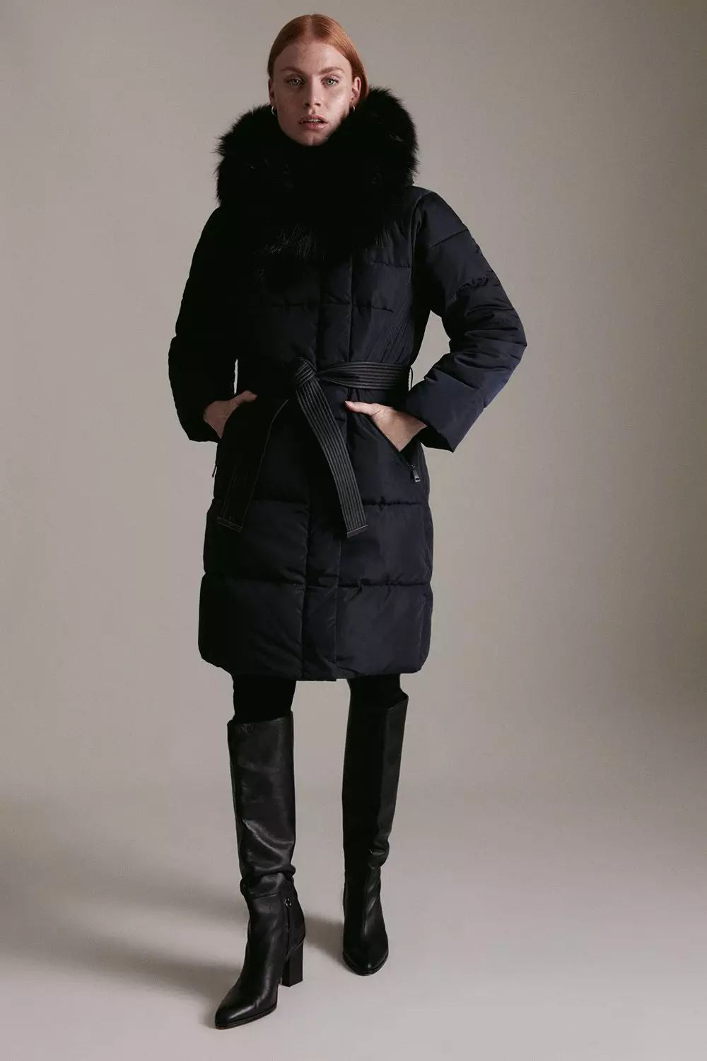 Karen Millen Coat selling With Fur Collar